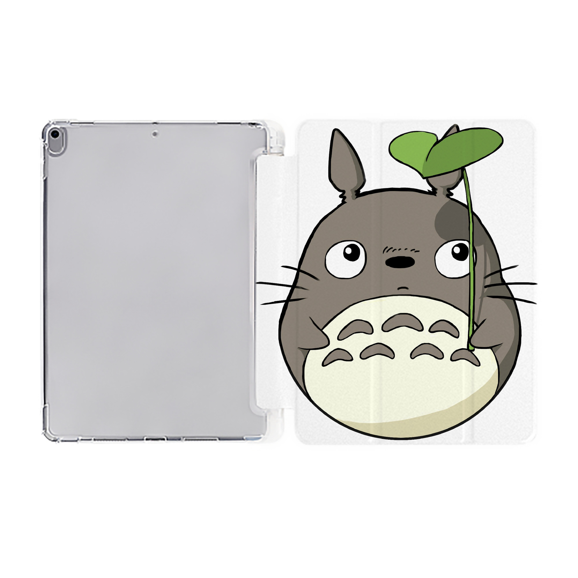 （画像用） となりのトトロ 草壁メイ 草壁サツキ My Neighbor Totoro Satsuki Kusakabe Mei Kusakabe IPad ケース ペン収納付き 三つ折りスタンド PUレザー×シリコン 対応機種9.5/10.5/10.9インチ
